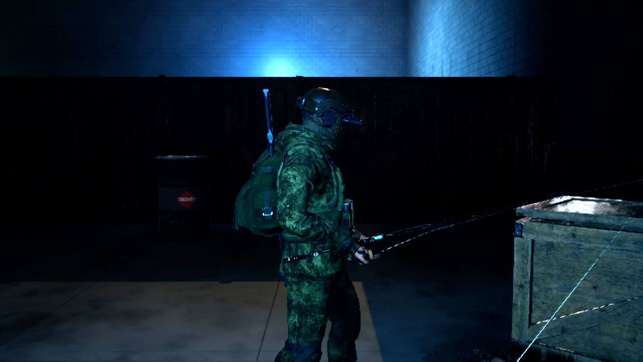 An operator casting a line